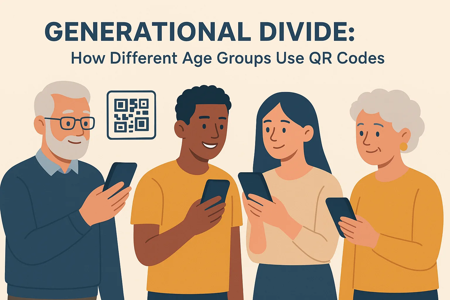 A visual showing how different age groups interact with QR codes.
