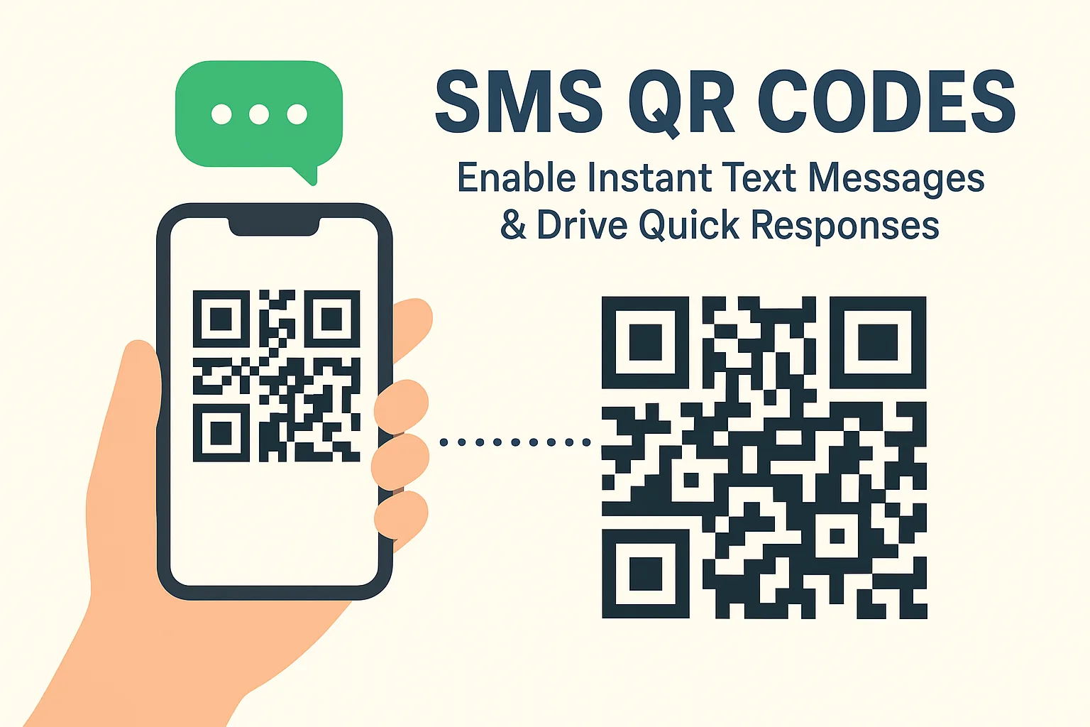 SMS QR code for instant text messages and quick customer responses